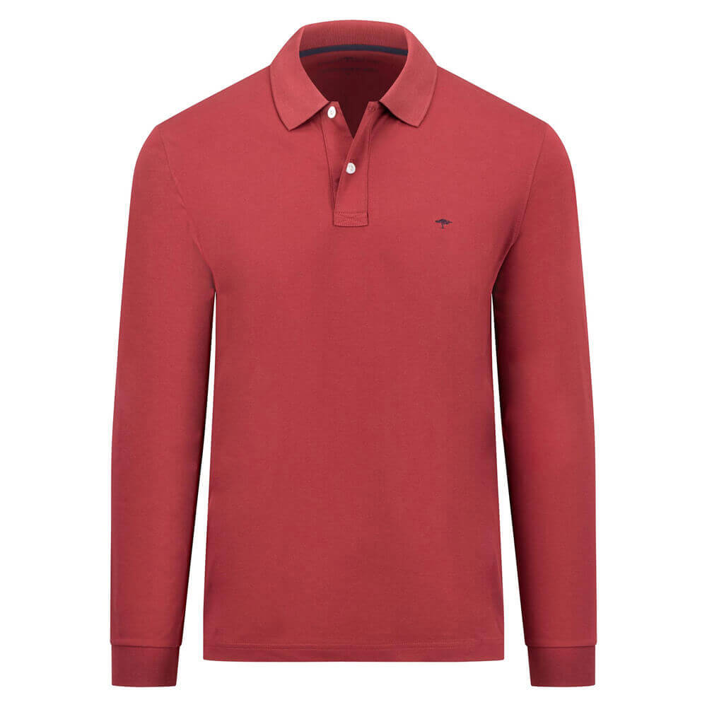 Fynch Hatton Interlock Long Sleeve Polo